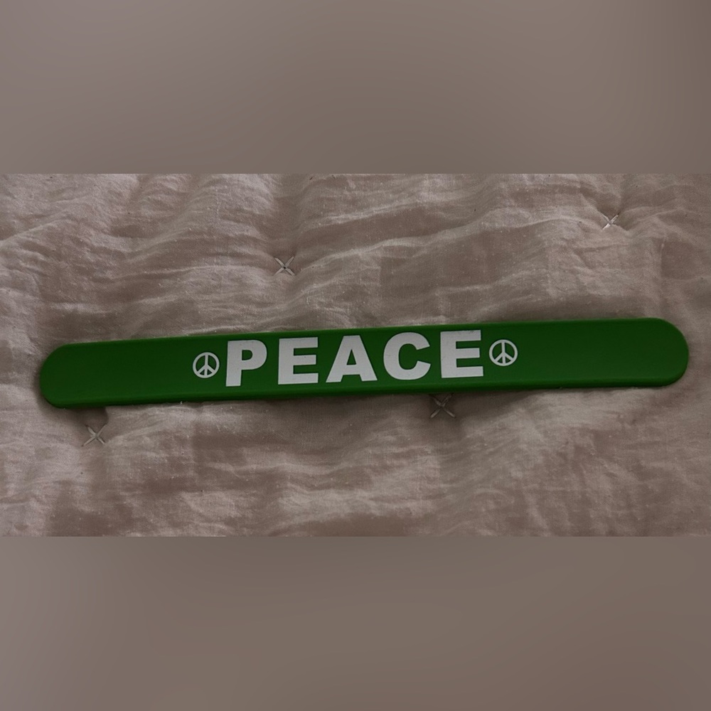 Green Peace Slap On Bracelet